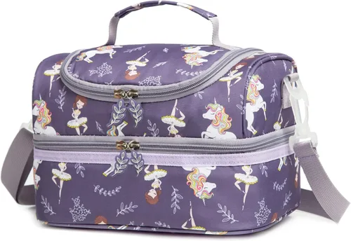 Miniatura 8 de Bolsas de Almuerzo Tote de Doble Compartimento para Niños, para Niños y Niñas, Loncheras para Niños Pequeños, Preescolar, Niños Pequeños, Jardín