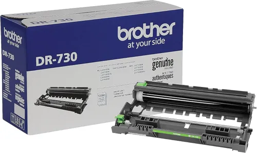 Miniatura 2 de Unidad de tambor original Brother DR730, integración sin costuras, rendimiento de hasta 12,000 páginas, negro (unidad de tambor, no tóner)