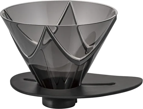 Hario V60 "Mugen" Goteador de café de plástico, Tamaño 02, Negro transparente