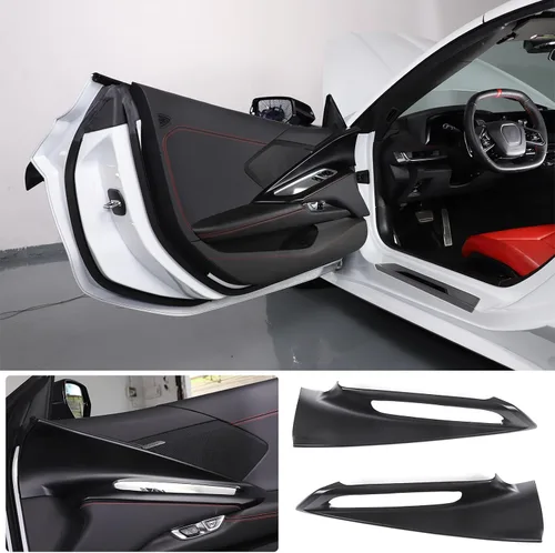 Miniatura 8 de Sekhyna Cubierta interior de la manija de la puerta del automóvil compatible con Chevrolet Corvette C8 Stingray 2020-2024 ABS 2020-2024, 2 piezas