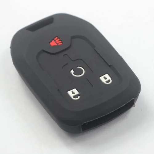 Miniatura 5 de 2 fundas de silicona de goma negra con 4 botones para llavero inteligente sin llave compatible con GMC Acadia Terrain 2017-2022, 2 piezas negro