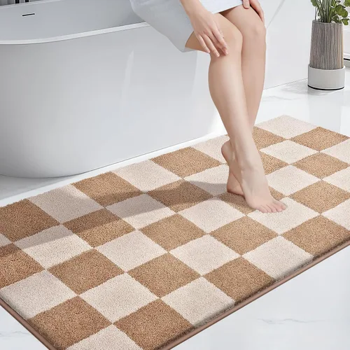 Miniatura 11 de PURRUGS Alfombra de baño antideslizante lavable a máquina 20 x 30 pulgadas, tapete de baño súper absorbente y de secado rápido, alfombra de baño