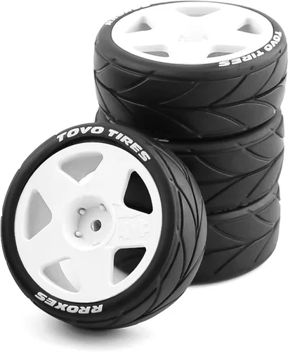 Miniatura 6 de Lifehead - Llantas de goma y ruedas de 2.559 in en carretera, cubo hexagonal de 0.472 in para HPI Ken Block Tamiya XV01 TT01 TT02B Kyosho FAZER MK2