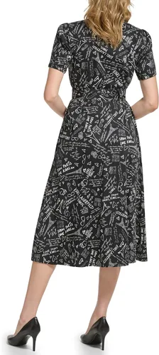 Miniatura 4 de Karl Lagerfeld Paris Vestido de popelina Paris con logotipo para mujer