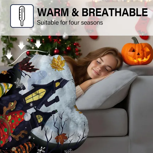 Miniatura 5 de Manta de Navidad de Wazzio, manta navideña para sofá, cama, habitación, regalos de Navidad para mujeres, hombres, hija, hijo, regalos para Acción