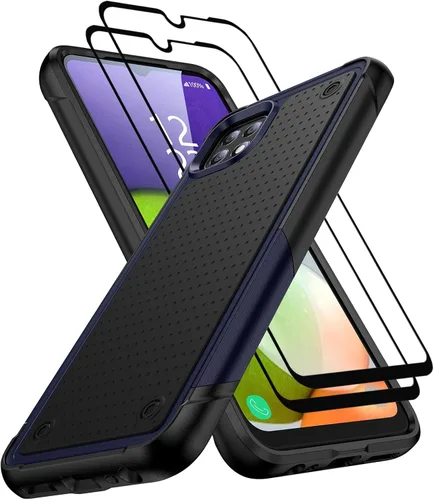 Miniatura 63 de Jeylly Compatible con Samsung Galaxy A22 5G Funda, Funda Samsung A22 5G con 2pcs protectores de pantalla de vidrio templado