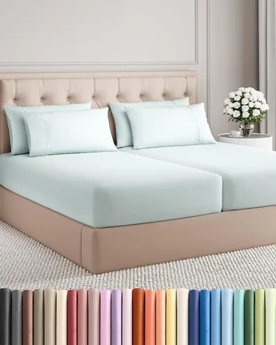 Miniatura 177 de Juego de sábanas Queen de 6 piezas, sábanas tamaño Queen, ropa de cama suave de lujo de hotel, refrescante, cómoda y transpirable, 1 encimera, 1 26