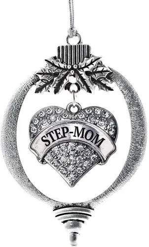 Miniatura 53 de Inspired Silver Adornos festivos de dije de corazón pave de plata con circonitas cúbicas