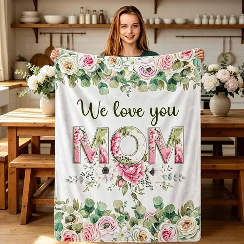 Miniatura 10 de yuboo Manta floral para sofá, 50 x 60 pulgadas, manta de verano de flores silvestres en acuarela verde, manta de franela de microfibra suave, manta