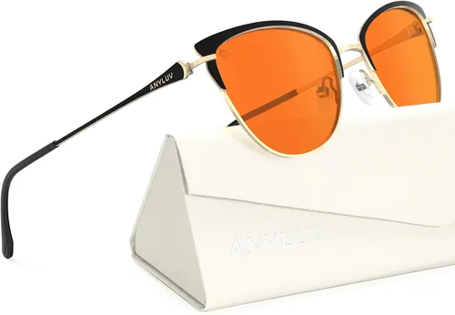 Miniatura 33 de ANYLUV Gafas de luz azul para mujeres y hombres, lentes de bloqueo de luz azul para mujer, anteojos de computadora antifatiga ocular