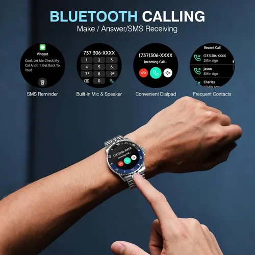 Miniatura 3 de SOUYIE 2025 DA GPT Reloj Inteligente para Hombre, Frecuencia Cardíaca, Presión Arterial, Oxígeno en Sangre, Monitor de Sueño, 107 Modos Deportivos
