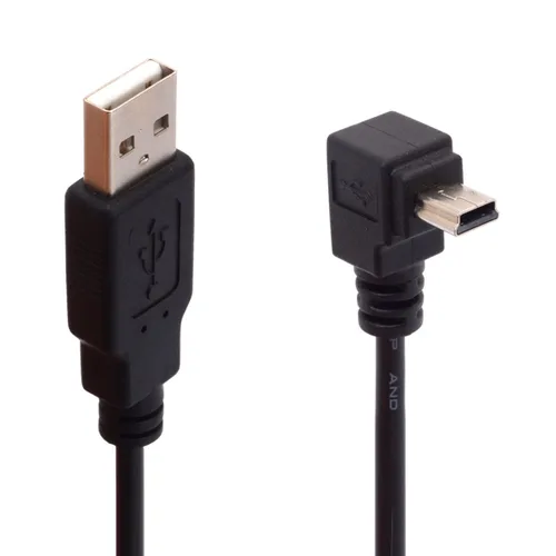 Miniatura 2 de Cable USB 2.0 A macho a ángulo mini, 90 grados de ángulo descendente Mini 5P Cable de carga de sincronización de datos para Garmin Dash Cam Car
