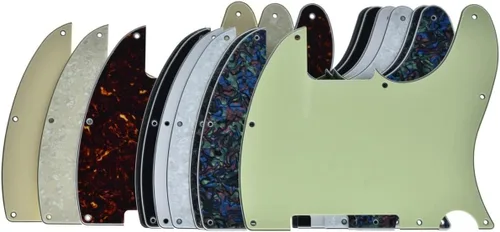 Miniatura 4 de KAISH Golpeador de 8 agujeros, liso, para guitarra Telecaster Esquire, perla de abulón