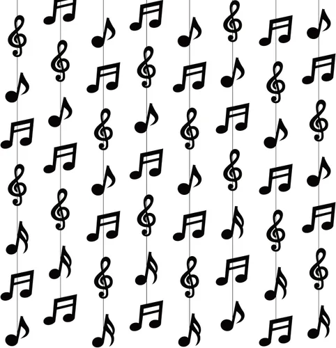 Cindeer 8 piezas de notas musicales para decoración de fiesta de cumpleaños musical, decoraciones colgantes de notas musicales, guirnalda de papel