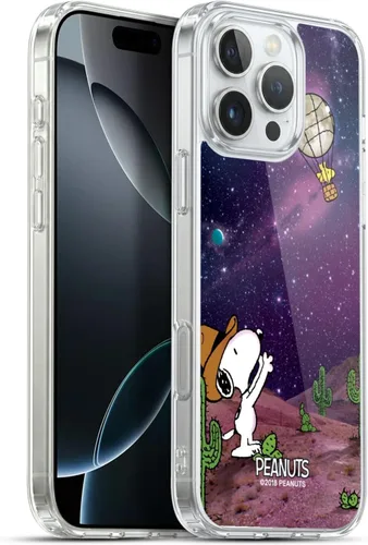 Miniatura 77 de Head Case Designs Funda de gel con licencia oficial de Peanuts Nebula Cactus Needles Snoopy Space Cowboy [protección de grado militar] compatible
