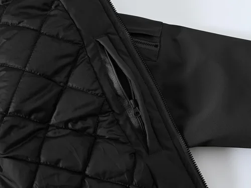 Miniatura 4 de BASUDAM Chaqueta bomber acolchada impermeable con múltiples bolsillos para hombre, abrigo de invierno alternativo