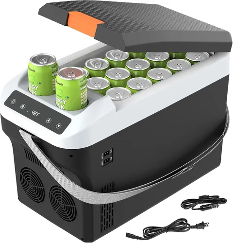 advwin Refrigerador de 12 voltios para automóvil de 23 cuartos (22L), enfriador/calentador eléctrico, enfriador de automóvil enchufable con cable de