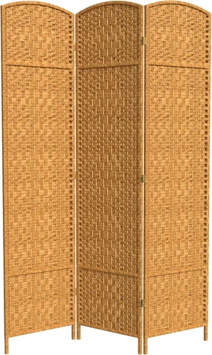 Miniatura 14 de Red Lantern Divisor de habitación con tejido de diamante de 7 pies de alto, color blanco, 4 paneles