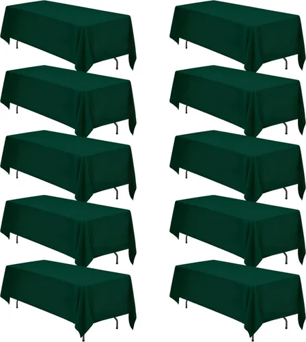 Miniatura 199 de BRILLMAX 6 Pack de Manteles Azul Marino para Mesas Rectangulares de 8 Pies 90 x 156 Pulgadas - 8 pies Mantel Rectangular a Granel de Lino