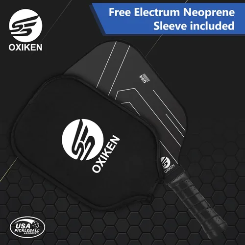 Miniatura 7 de OXIKEN - Paletas de pickleball de 0.630 in 2026 aprobadas por USAPA T700 de fibra de carbono (CFS), grano alto y giro, núcleo de panal, mango