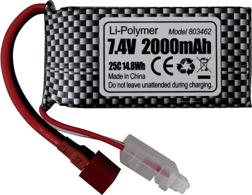 Miniatura 3 de Accesorio 2 unidades 7.4V 2000mAh T-Plug batería de litio para 9200 HB101 9200E 200E 9202E 9203E 9204E 9205E 9206E 2995 YC300 HM101 25-DJ02 9125
