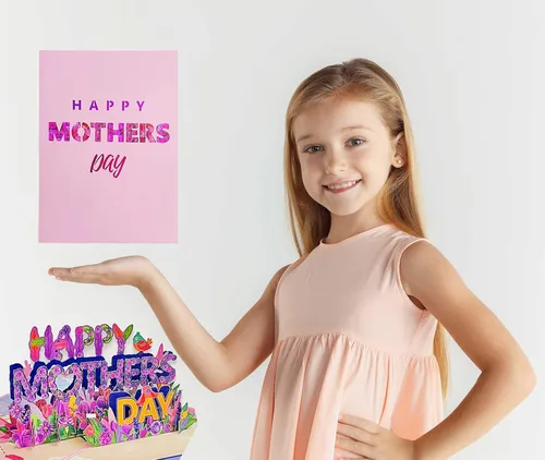 Miniatura 2 de Tarjeta desplegable para el día de la madre, tarjeta de felicitación 3D hecha a mano con sobre, tarjetas de regalo creativas emergentes para mamá