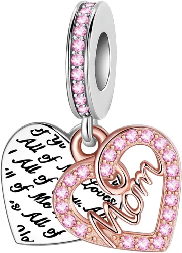 Miniatura 144 de LUXILLA Abalorio de plata de ley 925 para madre, hija, abuela, para familia, amor, madre, hija, abuela, para pulseras, collares, dijes, abalorios