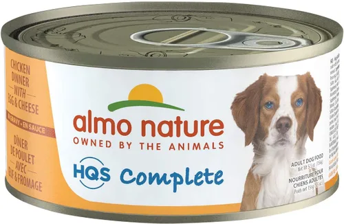 Miniatura 9 de Almo Nature HQS - Cena completa de pollo con piña y huevo en salsa, sin granos, comida húmeda enlatada para perros adultos, triturada.