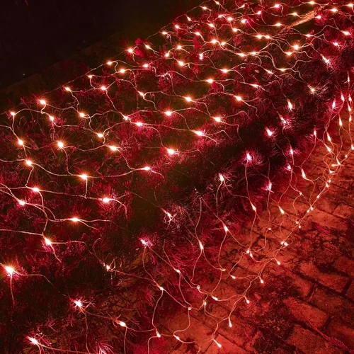 Miniatura 10 de Dazzle Bright 200 luces LED de red del Día de San Patricio, 9.8 pies x 6.6 pies, luces de malla conectables de alambre transparente con 8 modos