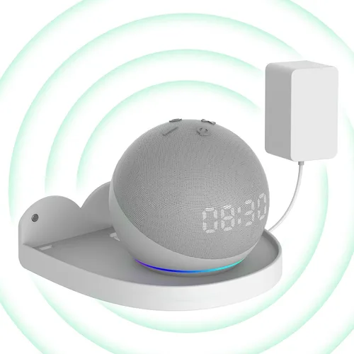 Miniatura 9 de Soporte de montaje en pared para Amazon Echo Dot 1/2/3/4/4/5th, cable de almacenamiento, accesorios para altavoces