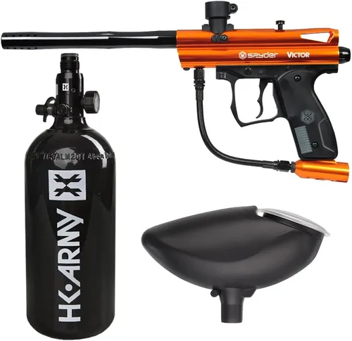 Kit de pistola para paintball Action Village Kingman Spyder Victor Entry (naranja brillante)
