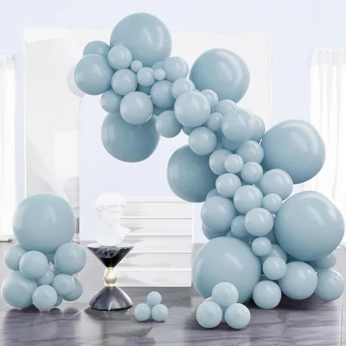 Miniatura 105 de PartyWoo Globos de color azul pizarra, 100 unidades, diferentes tamaños, paquete de 18, 12, 10, 5 pulgadas, azul marino, azul polvoriento, bohemio