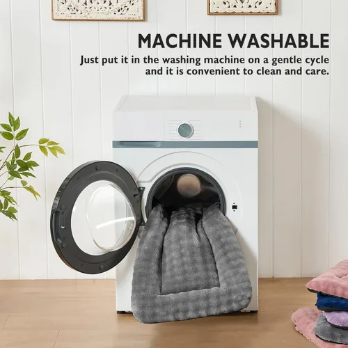 Miniatura 7 de Colchoneta para Cama de Perro Almohadilla para Jaula para Perros Grandes, Colchoneta Suave Lavable para Dormir de Mascotas Almohadilla para Perrera