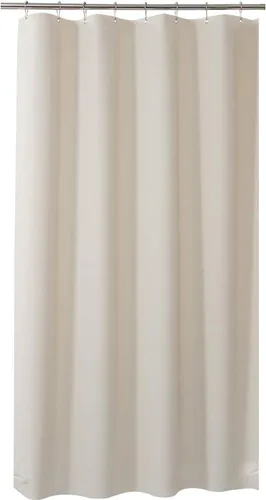 Miniatura 50 de AmazerBath - Cortina de ducha de plástico, 70 x 72 pulgadas, cortina de ducha esmerilada de plástico, impermeable, pesada, gruesa, con 3 piedras