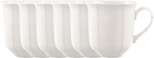 Miniatura 4 de Villeroy & Boch Manoir - Taza de porcelana premium, fabricada en Alemania, 10 onzas, color blanco