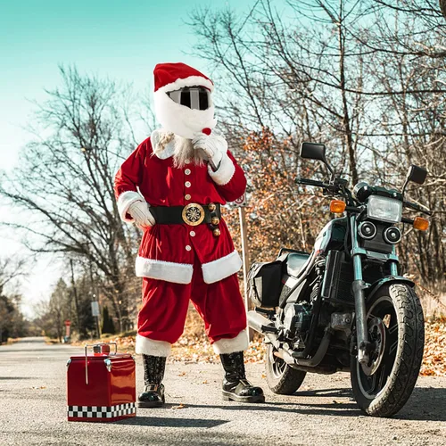 Miniatura 4 de Cubierta de casco de motocicleta de Papá Noel de Navidad, cubierta de casco de Natividad, accesorio de sombrero de Papá Noel de Navidad para hombres