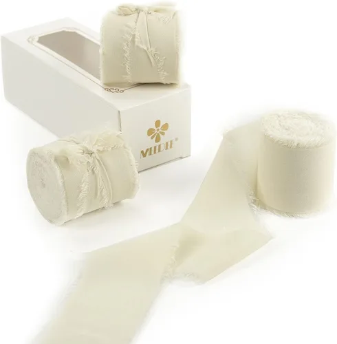 Miniatura 28 de MEEDEE Cinta de Gasa Deshilachada Rosa Empolvado de 2 Pulgadas Cintas de Gasa con Flecos Cintas Rosa Empolvado para Manualidades Cinta de Gasa