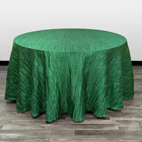 Miniatura 22 de Your Chair Covers - Mantel redondo de tafetán arrugado de 132 pulgadas - Mantel de comedor color champán, brillante aplastado para bodas, fiestas