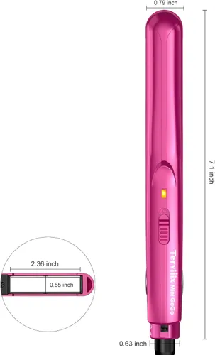 Miniatura 13 de Terviiix Mini plancha plana para flequillo con bordes de pelo corto, plancha y rizador de pelo de cerámica pequeña de 1/2 pulgada 2 en 1, plancha
