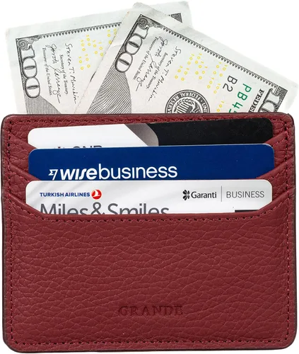 Miniatura 5 de Grande -3633 Estuches para tarjetas, Borgoña, Minimalista