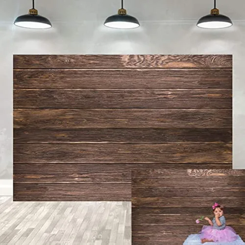 Miniatura 6 de Telón de fondo de vinilo de madera, tablero de madera, retrato de pared, fondo de fotografía, baby shower, cumpleaños, boda, fiesta, vintage