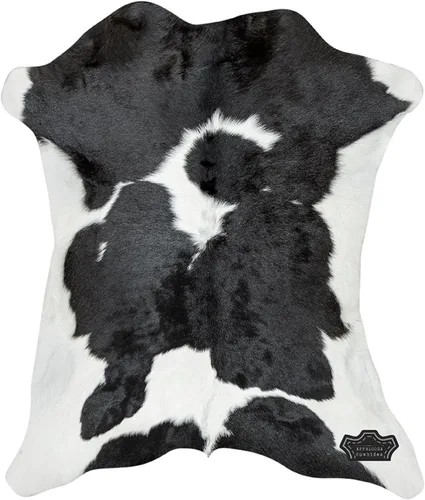 Calf Hides Colección de alfombras de cuero de vacuno, alfombras de piel de vaca natural para sala de estar y dormitorio, alfombra estética y
