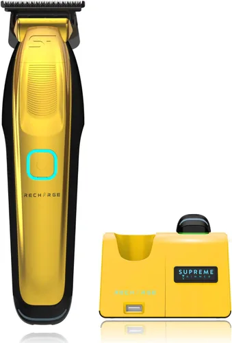 Miniatura 14 de Supreme Trimmer Recharge ST777 - Recortadora de barbero profesional con 2 baterías extraíbles Motor de 8000 RPM, cuchillas DLC de espacio cero