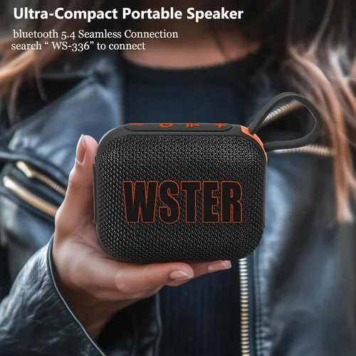 Miniatura 5 de Altavoz Bluetooth portátil, altavoz Bluetooth portátil inalámbrico con radio FM BT5.3 TF tarjeta USB, sonido estéreo TWS emparejamiento, altavoz