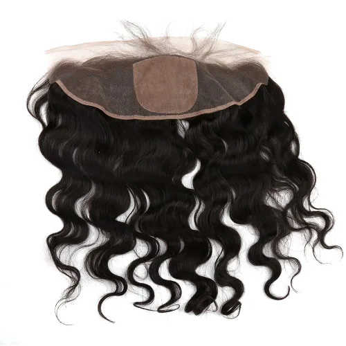 Miniatura 7 de Un donante de grado superior 13x4 base de seda cierre frontal de encaje cabello humano con cabello de bebé ondulado brasileño virgen cierre de pelo