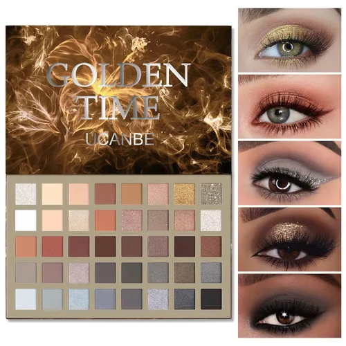 Miniatura 11 de UCANBE Spotlight Paleta de sombra de ojos profesional 40 colores sombra de ojos mate brillo paleta de maquillaje altamente pigmentado colorido polvo