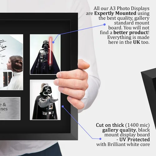 Miniatura 4 de HWC Trading Dave Prowse & James Earl Jones Star Wars Darth Vader 40 x 30 cm (A3) Regalos Impresos con Autógrafo Firmado Presentación para Fans