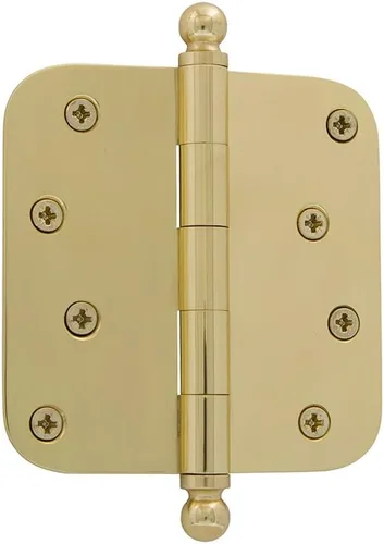 Miniatura 80 de Grandeur Hardware 824304 Bisagra residencial con punta de bellota de 3.5 pulgadas con esquinas de radio de 5/8 pulgadas en peltre antiguo