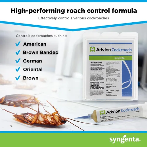 Miniatura 4 de Advion Mata Cucarachas para Interiores - Previene Todas las Especies de Cucarachas - 4 Tubos x 30g