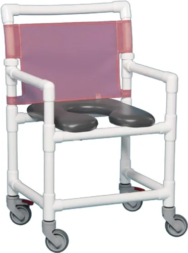 IPU VL OF9250 MS Silla de ducha con ruedas de tamaño medio (ancho), capacidad de 350 libras (gris)